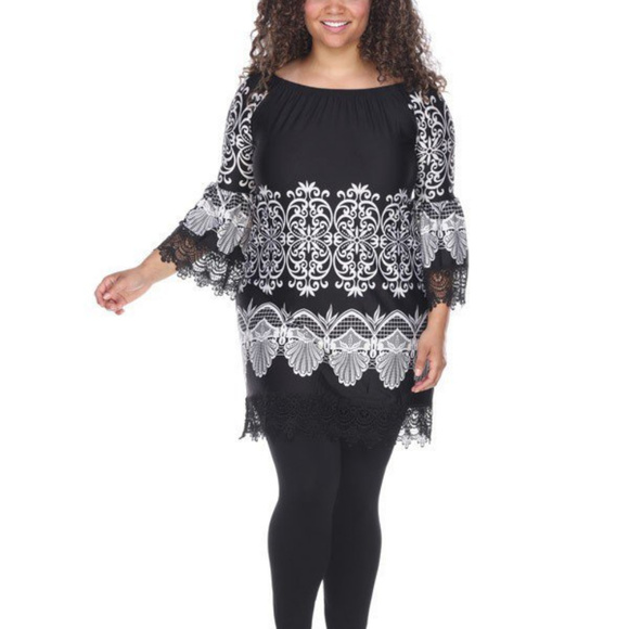White Mark Dresses & Skirts - Black White Plus Size Short Dress PS803 03 01 02